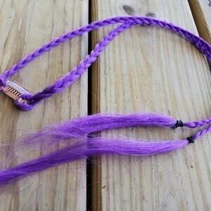 Purple Clip in Braids Hair Extensions